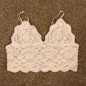 White lace bralette